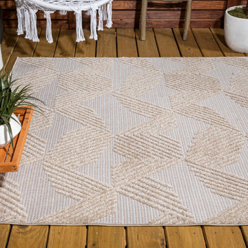 Jazz High-low Pile Art Deco Geometric Indoor/outdoor Area Rug